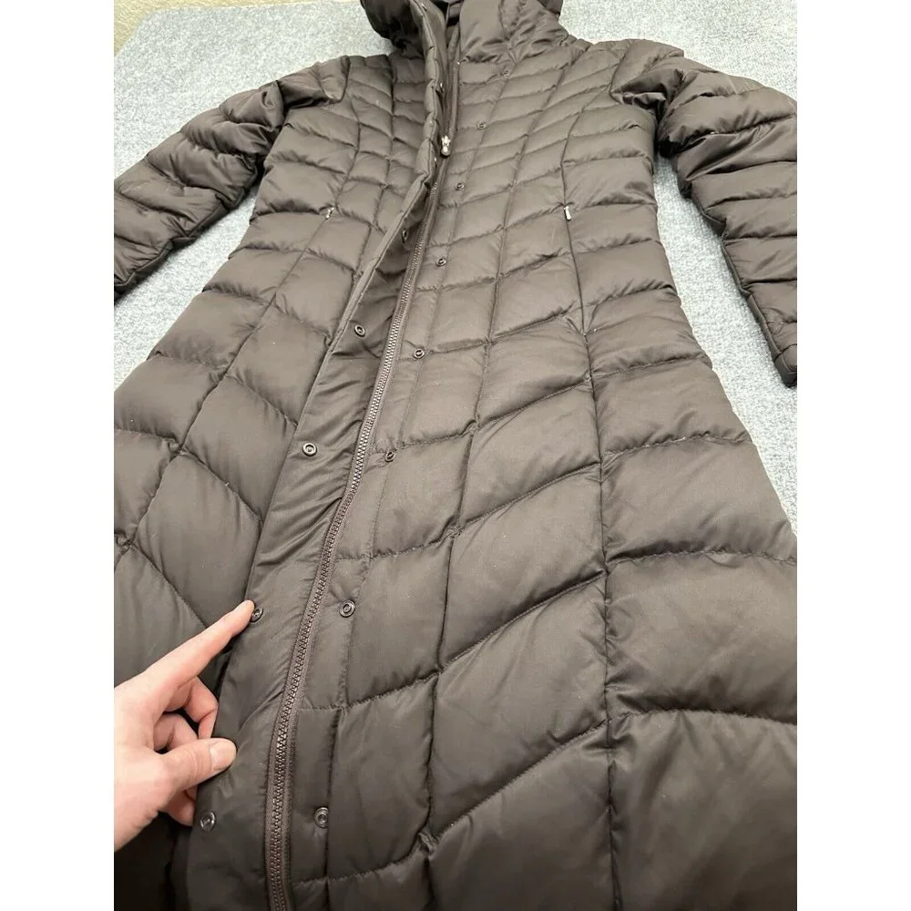 PATAGONIA Jacket Women’s Downtown Loft Parka Goose Down Puffer Hood Coat Brown S - Picture 2 of 10